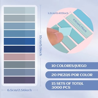 Foto 4 | Foto 4 | Notas Adhesivas Transparentes De Índice 15 Sets 3000 Piezas