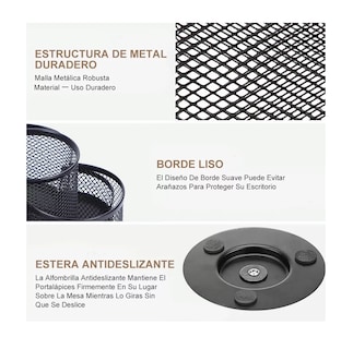 Foto 4 | Foto 4 | Organizador Giratorio de Metal de 360 Grados Belug color Negro