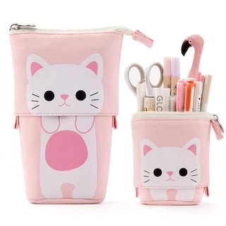 Foto 1 | Foto 1 | Estuche para Lápices Easthill con Dibujos Animados de Lindos Gatos de Lona Rosa - Venta Internacional