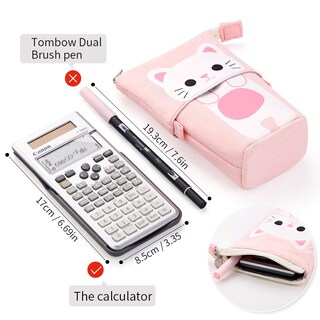 Foto 4 | Foto 4 | Estuche para Lápices Easthill con Dibujos Animados de Lindos Gatos de Lona Rosa - Venta Internacional