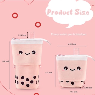 Foto 2 | Foto 2 | Estuche para Lápices KPX Boba Cute Rosa 1 Pieza - Venta Internacional