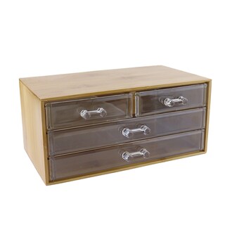 Foto 1 | Foto 1 | Mini Cajonera De Bambú Con 4 Cajones