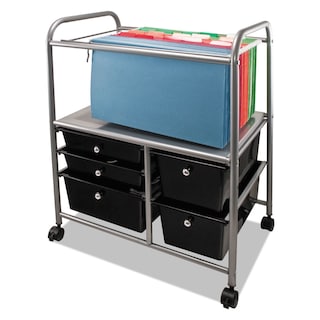 Foto 3 | Foto 3 | Organizador Móvil File Cart Advantus Con 5 Cajones, Cromado/negro - Venta Internacional.