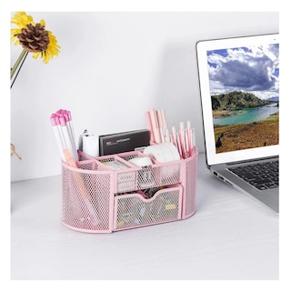 Foto 3 | Foto 3 | Organizador De Escritorio Belug Con 8 Compartimentos Y 1cajón Rosa