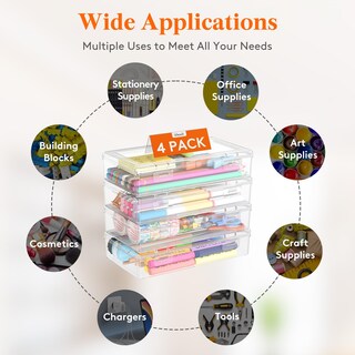 Foto 6 | Foto 6 | Estuche De Plástico Para Lápices Lifewit Con Tapa Hermética De Gran Capacidad - Venta Internacional.