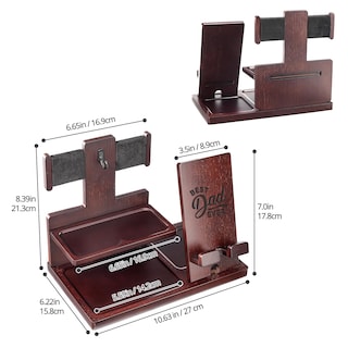 Foto 6 | Foto 6 | Base De Carga De Teléfono Procase De Madera Para Papá, Color Espresso - Venta Internacional.