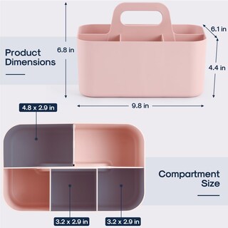 Foto 5 | Foto 5 | Caddie Organizer Aozita Papelable  Multiusos  De Plástico  Rosa - Venta Internacional.