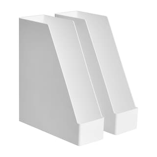Foto 1 | Foto 1 | Revistero Organizador de Plástico Paquete De 12 Unidades Blanco - Venta Internacional