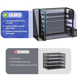 Foto 4 | Foto 4 | Organizador De Archivos De Escritorio Simple Trending De 6 Niveles Con Soporte Para Archivos - Venta Internacional.