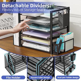 Foto 5 | Foto 5 | Organizador De Archivos De Escritorio Simple Trending De 6 Niveles Con Soporte Para Archivos - Venta Internacional.