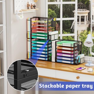 Foto 7 | Foto 7 | Organizador De Archivos De Escritorio Simple Trending De 6 Niveles Con Soporte Para Archivos - Venta Internacional.