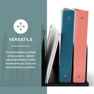 Foto 4 | Foto 4 | Organizador De Escritorio Safco Onyx Con 8 Compartimentos Verticales De Malla De Acero - Venta Internacional.