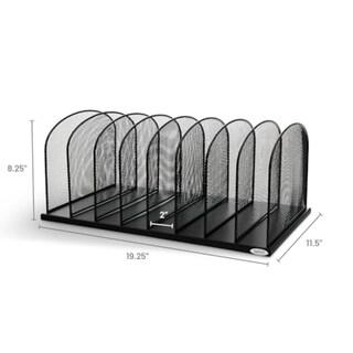 Foto 5 | Foto 5 | Organizador De Escritorio Safco Onyx Con 8 Compartimentos Verticales De Malla De Acero - Venta Internacional.