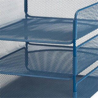 Foto 7 | Foto 7 | Organizador De Escritorio Safco Onyx Mesh, 3 Bandejas, Acero Azul - Venta Internacional.