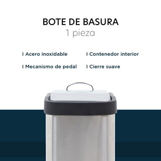 Foto 3 | Foto 3 | Bote de Basura ColorHome COLORBIN8 color Gris 8L