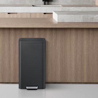 Foto 3 | Foto 3 | Bote De Basura Para Cocina Baño Oficina Acero Inoxidable Negro 30 L Con Tapa Y Pedal Eko Madison