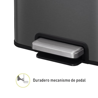Foto 4 | Foto 4 | Bote De Basura Para Cocina Baño Oficina Acero Inoxidable Negro 30 L Con Tapa Y Pedal Eko Madison