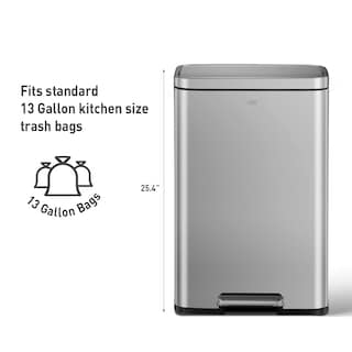 Foto 5 | Foto 5 | Bote De Basura Eko Madison, Acero Inoxidable Mate, 50 L/13.2 Galones Con Forro - Venta Internacional.