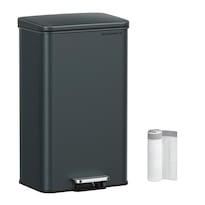 Cubo De Basura De Cocina Songmics 40l Con Tapa De Acero Inoxidable Gris - Venta Internacional.
