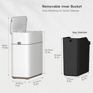 Foto 6 | Foto 6 | Cubo De Basura Automático Para Baño Eko 8l Con Sensor De Movimiento En La Tapa - Venta Internacional.