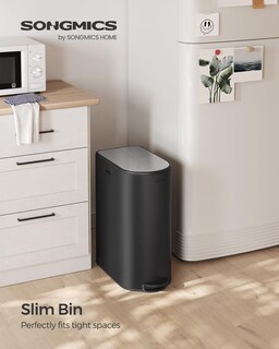 Foto 2 | Foto 2 | Cubo De Basura Songmics De 49 L Para Cocina Doble Con Tapas Laterales, Acero Inoxidable S - Venta Internacional.