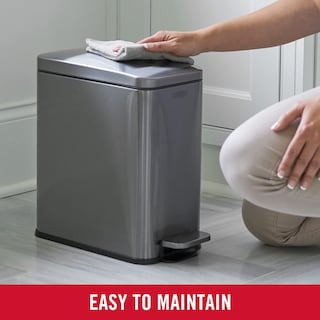 Foto 5 | Foto 5 | Bidón De Basura Rubbermaid Slim Step-on De Acero Inoxidable, 10 Litros - Venta Internacional.