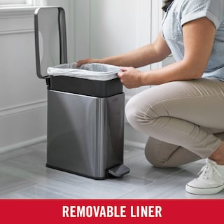 Foto 6 | Foto 6 | Bidón De Basura Rubbermaid Slim Step-on De Acero Inoxidable, 10 Litros - Venta Internacional.