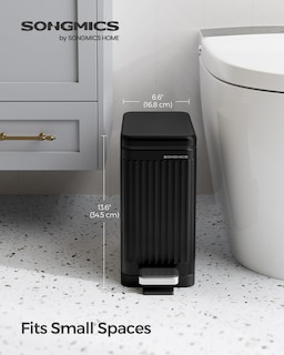 Foto 2 | Foto 2 | Bote De Basura Songmics De Acero Inoxidable De 10 Litros Con Tapa Para Baño - Venta Internacional.
