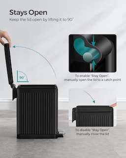 Foto 6 | Foto 6 | Bote De Basura Songmics De Acero Inoxidable De 10 Litros Con Tapa Para Baño - Venta Internacional.