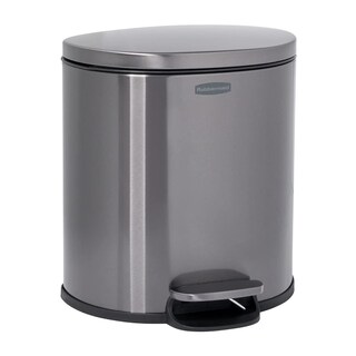 Foto 1 | Foto 1 | Bote De Basura Rubbermaid De Acero Inoxidable De 6 Litros Con Tapa, Color Carbón - Venta Internacional.