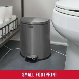Foto 2 | Foto 2 | Bote De Basura Rubbermaid De Acero Inoxidable De 6 Litros Con Tapa, Color Carbón - Venta Internacional.
