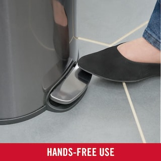 Foto 3 | Foto 3 | Bote De Basura Rubbermaid De Acero Inoxidable De 6 Litros Con Tapa, Color Carbón - Venta Internacional.