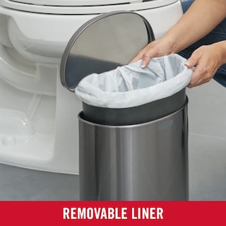 Foto 6 | Foto 6 | Bote De Basura Rubbermaid De Acero Inoxidable De 6 Litros Con Tapa, Color Carbón - Venta Internacional.