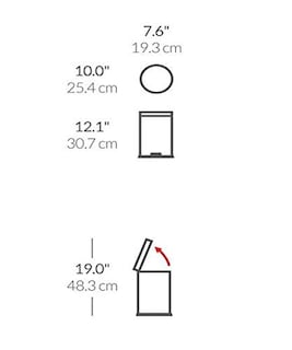 Foto 3 | Foto 3 | Bote De Basura Simplehuman De Acero Inoxidable Redondo De 4 5 L/1 2 Galones - Venta Internacional.