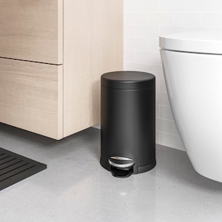 Foto 2 | Foto 2 | Bote De Basura Simplehuman Redondo Para Baño  4 5 L/ 1 2 Galones  Negro Mate - Venta Internacional.