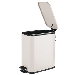 Foto 7 | Foto 7 | Pedal Bin Mdesign Rectangular De Metal De 5 Litros Con Tapa E Inserto De Plástico - Venta Internacional.