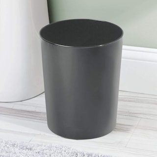 Foto 2 | Foto 2 | Bote De Basura Mdesign Redondo De Metal 6 4 L Reciclado Gris Grafito - Venta Internacional.