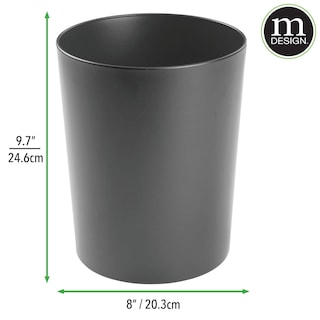 Foto 7 | Foto 7 | Bote De Basura Mdesign Redondo De Metal 6 4 L Reciclado Gris Grafito - Venta Internacional.