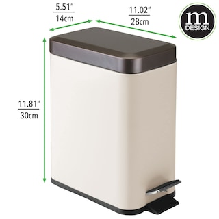 Foto 4 | Foto 4 | Bote De Basura Mdesign Pequeño Y Moderno De Metal De 5 Litros Con Forro Extraíble - Venta Internacional.