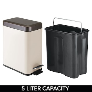 Foto 5 | Foto 5 | Bote De Basura Mdesign Pequeño Y Moderno De Metal De 5 Litros Con Forro Extraíble - Venta Internacional.