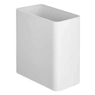 Foto 5 | Foto 5 | Bote De Basura Mdesign De Acero Inoxidable Delgado Rectangular De 10 Litros Blanco - Venta Internacional.