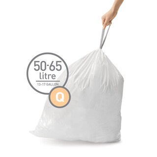 Foto 2 | Foto 2 | Bolsas De Basura Simplehuman Code Q 50-65 L 20 Unidades Blancas - Venta Internacional.