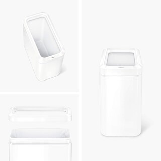 Foto 2 | Foto 2 | Bote De Basura Simplehuman Delgado Con La Parte Superior Abierta 25 L De Acero Inoxidable Blanco - Venta Internacional.