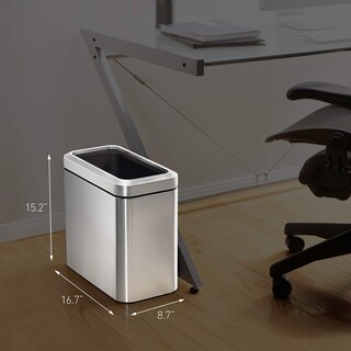 Foto 4 | Foto 4 | Bote De Basura Simplehuman Delgado Con La Parte Superior Abierta 25 L De Acero Inoxidable Blanco - Venta Internacional.
