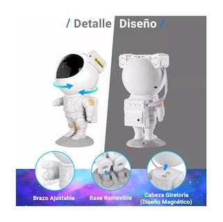 Foto 5 | Foto 5 | Lámpara LED Astronauta BELUG Proyector de Galaxia Estrella Blanco