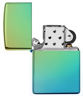Foto 4 | Foto 4 | Mechero De Bolsillo Zippo, Muy Pulido, Color Verde Azulado, Recargable, Resistente Al Viento - Venta Internacional.