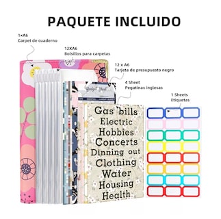 Foto 5 | Foto 5 | Carpeta Organizadora de Gastos y Pagos A6 color Rosa