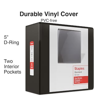 Foto 2 | Foto 2 | Binder Staples 976180, Con Vista Estándar, Anillos En D De 5 Pulgadas, Negros - Venta Internacional.