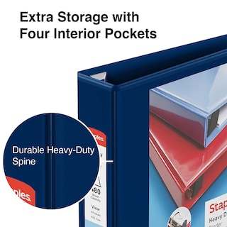 Foto 4 | Foto 4 | View Binder Staples 82673, Resistente, 2 Pulgadas Y 3 Anillos, Azul - Venta Internacional.