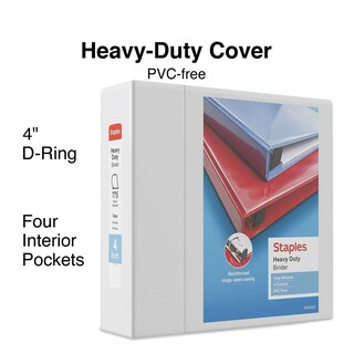 Foto 3 | Foto 3 | View Binder Staples Heavy-duty, 4 Pulgadas, 3 Anillas, 4 Anillas, 4 Unidades, 4 Unidades - Venta Internacional.